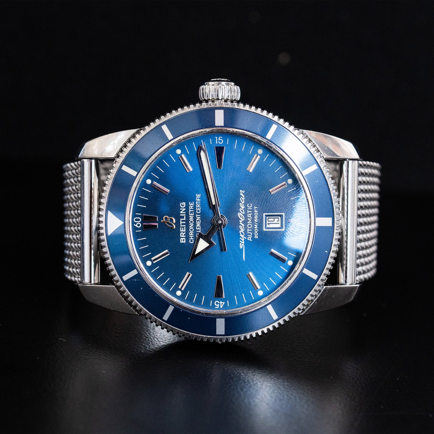 Breitling Superocean Heritage 46mm Blue Dial Stainless Steel Watch
