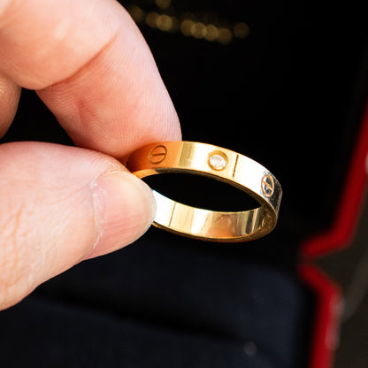 Cartier One Diamond Yellow Gold Size 57 Love  Ring