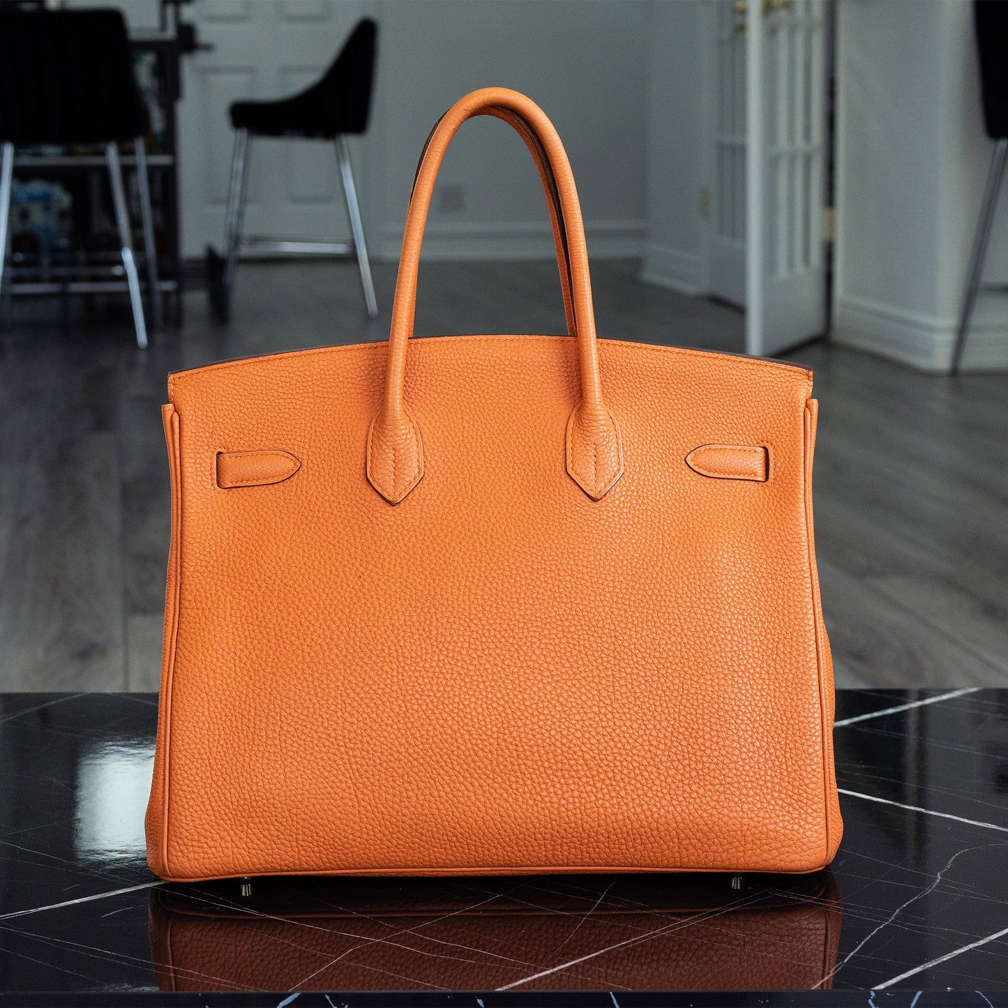 Hermes Birkin 35 Orange Togo Gold Hardware