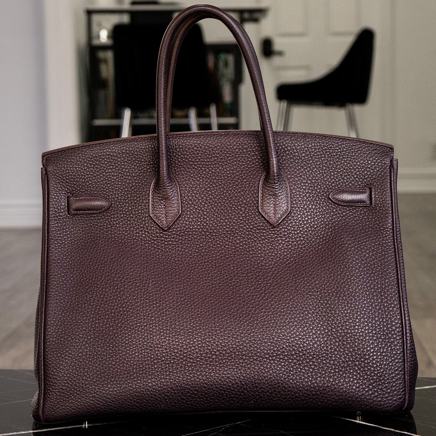 Hermès Birkin 35 Togo Aubergine Purple Handbag