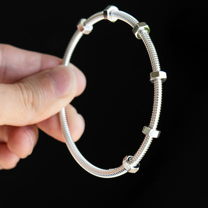 Cartier 18K White Gold Ecrou de Cartier Size 20 Bracelet