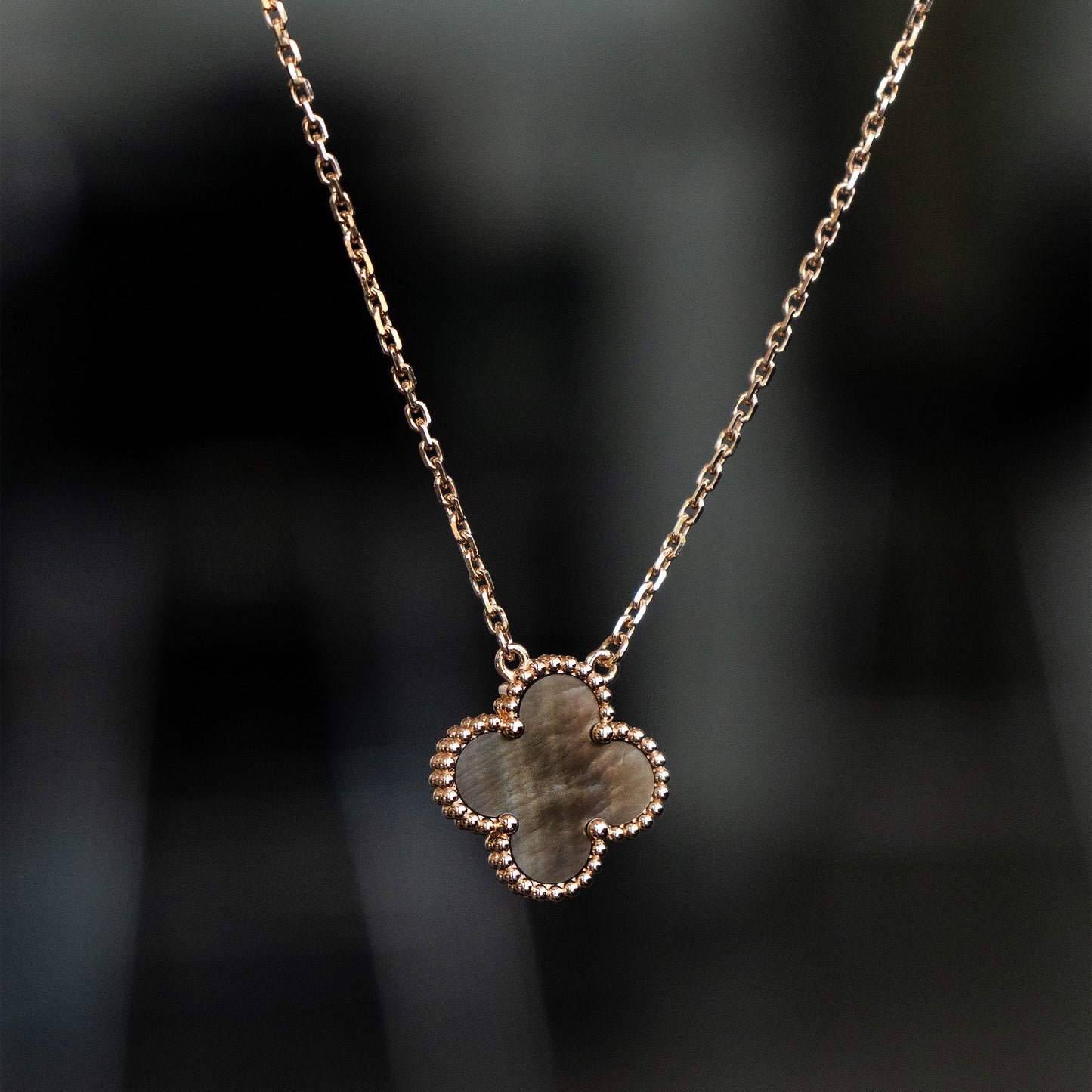 Van Cleef & Arpels 18k Rose Gold Vintage Alhambra Pendant Necklace