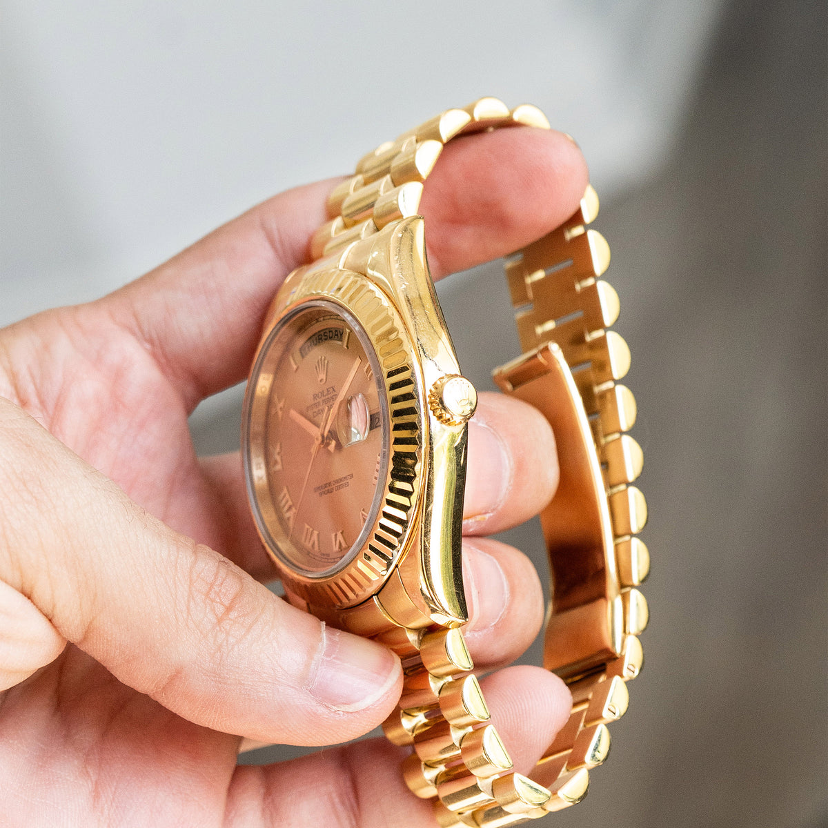 Pre-owned 218238 Day-Date Yellow Gold Presidential Watch