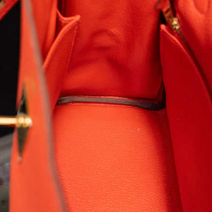 Hermes Kelly 32 Retourne Orange Handbag