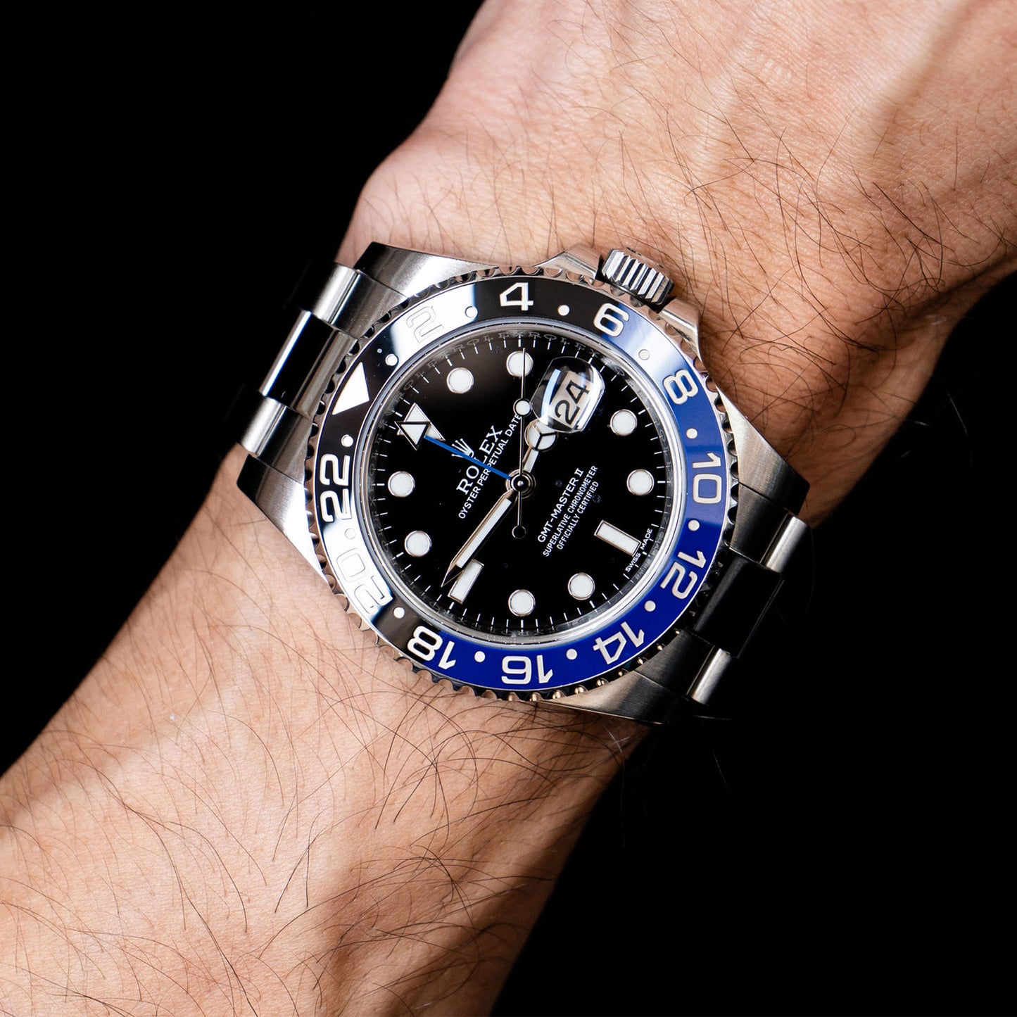 Rolex Batman 116710 GMT Master Stainless Steel Watch