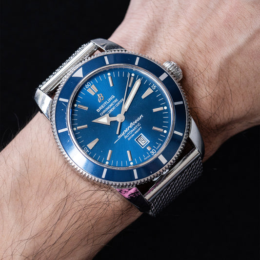 Breitling Superocean Heritage 46mm Blue Dial Stainless Steel Watch