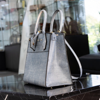 Louis Vuitton Denim Epi Leather City Steamer MM Bag