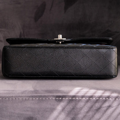 Chanel Classic Black Quilted Double Flap Handbag