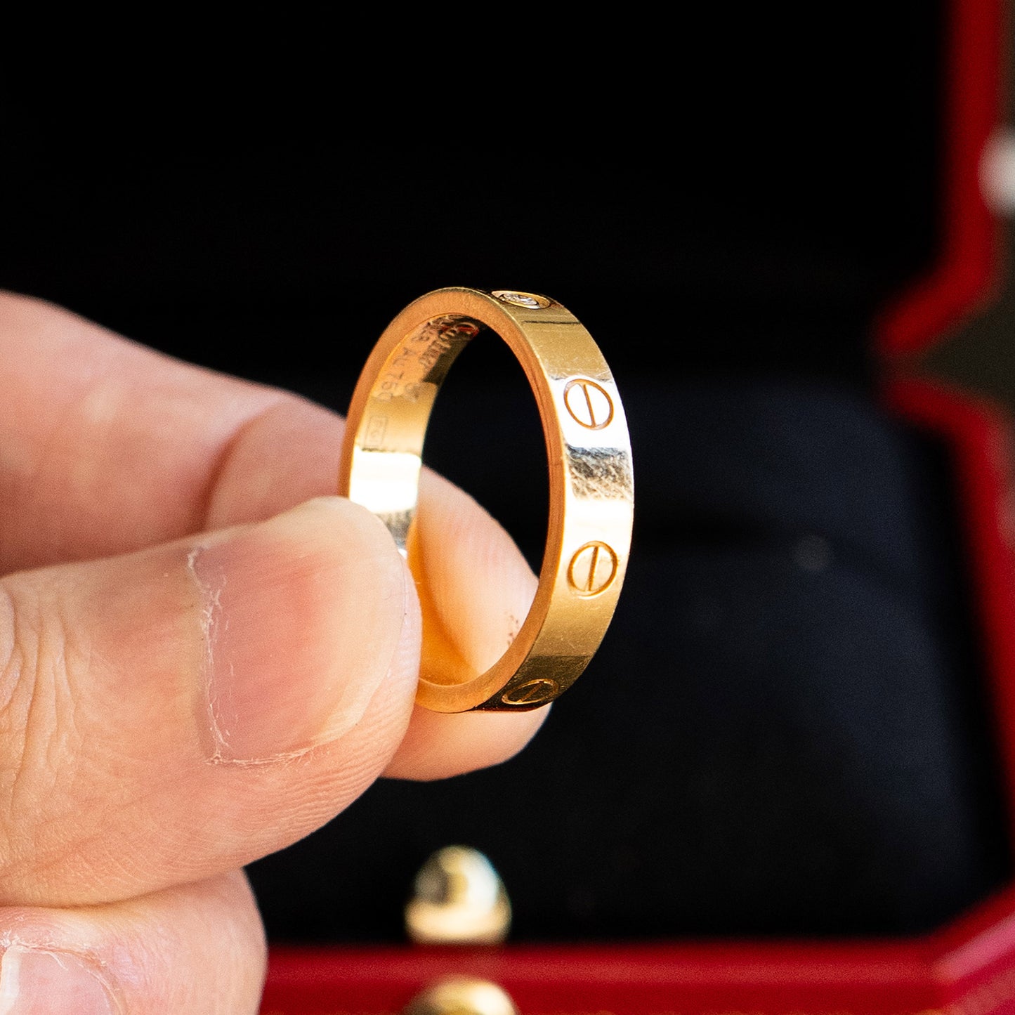 Cartier One Diamond Yellow Gold Size 57 Love  Ring