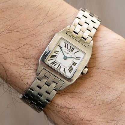 Cartier Santos Demoiselle White Dial Stainless Steel Ladies Watch