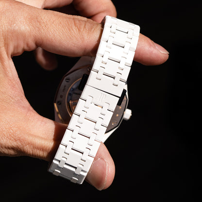 Audemars Piguet Royal Oak 34mm White Ceramic Rose Gold Watch