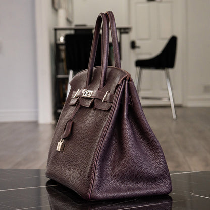 Hermès Birkin 35 Togo Aubergine Purple Handbag