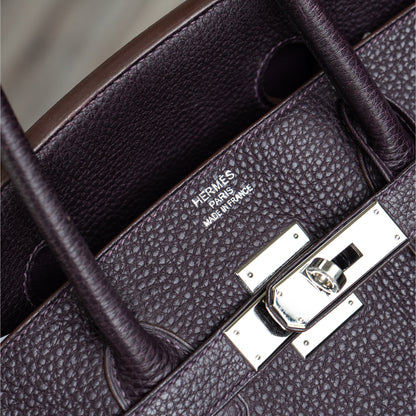 Hermès Birkin 35 Togo Aubergine Purple Handbag