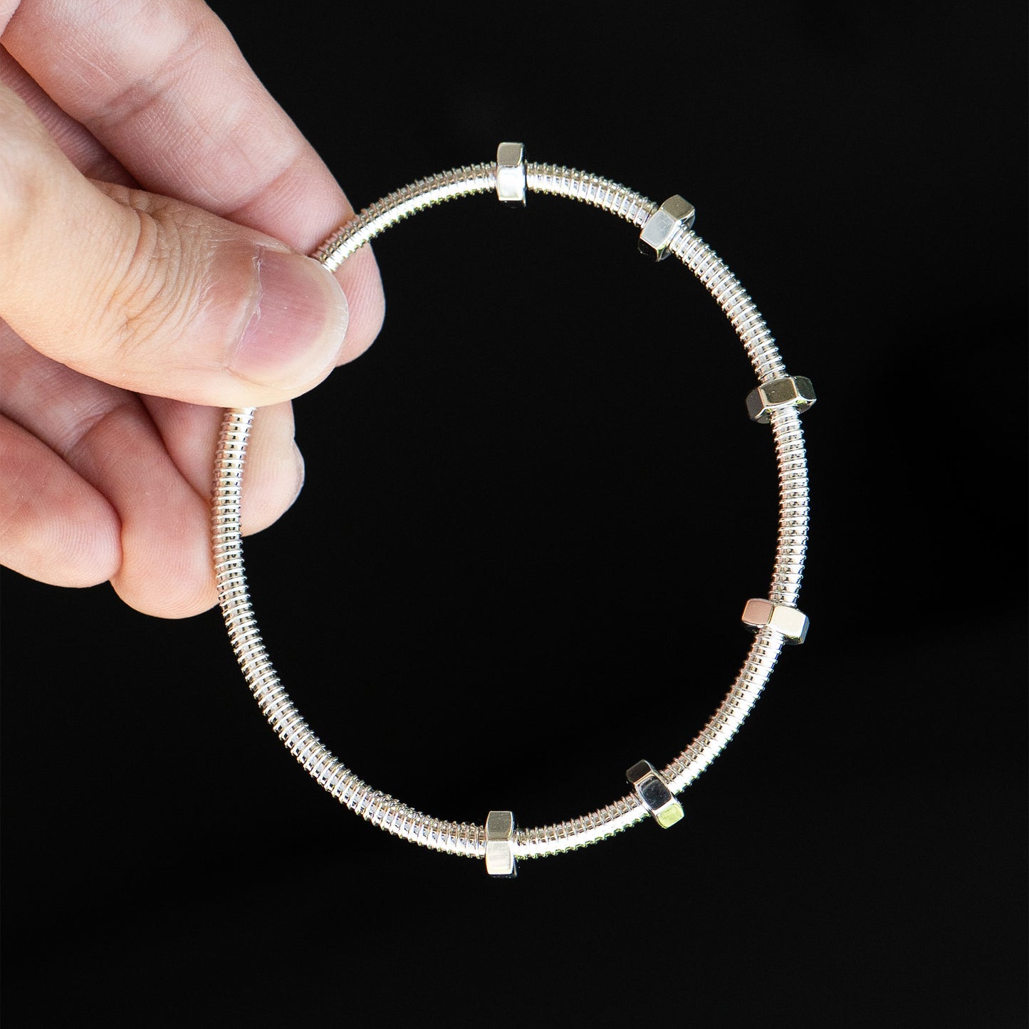 Cartier 18K White Gold Ecrou de Cartier Size 20 Bracelet