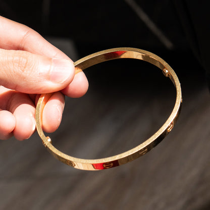 Cartier Size 20 Love Bangle Yellow Gold Bangle Bracelet