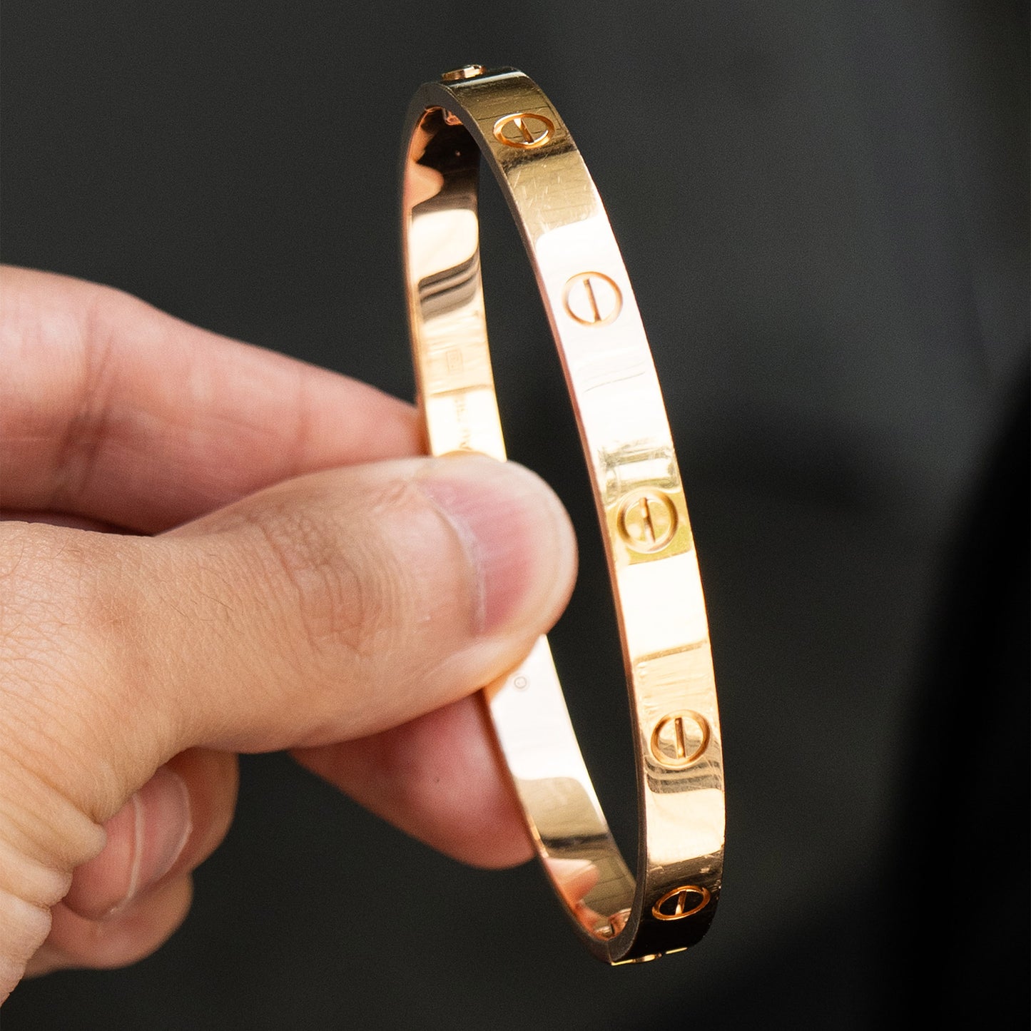 Cartier Size 19 Rose Gold Love Bangle Bracelet