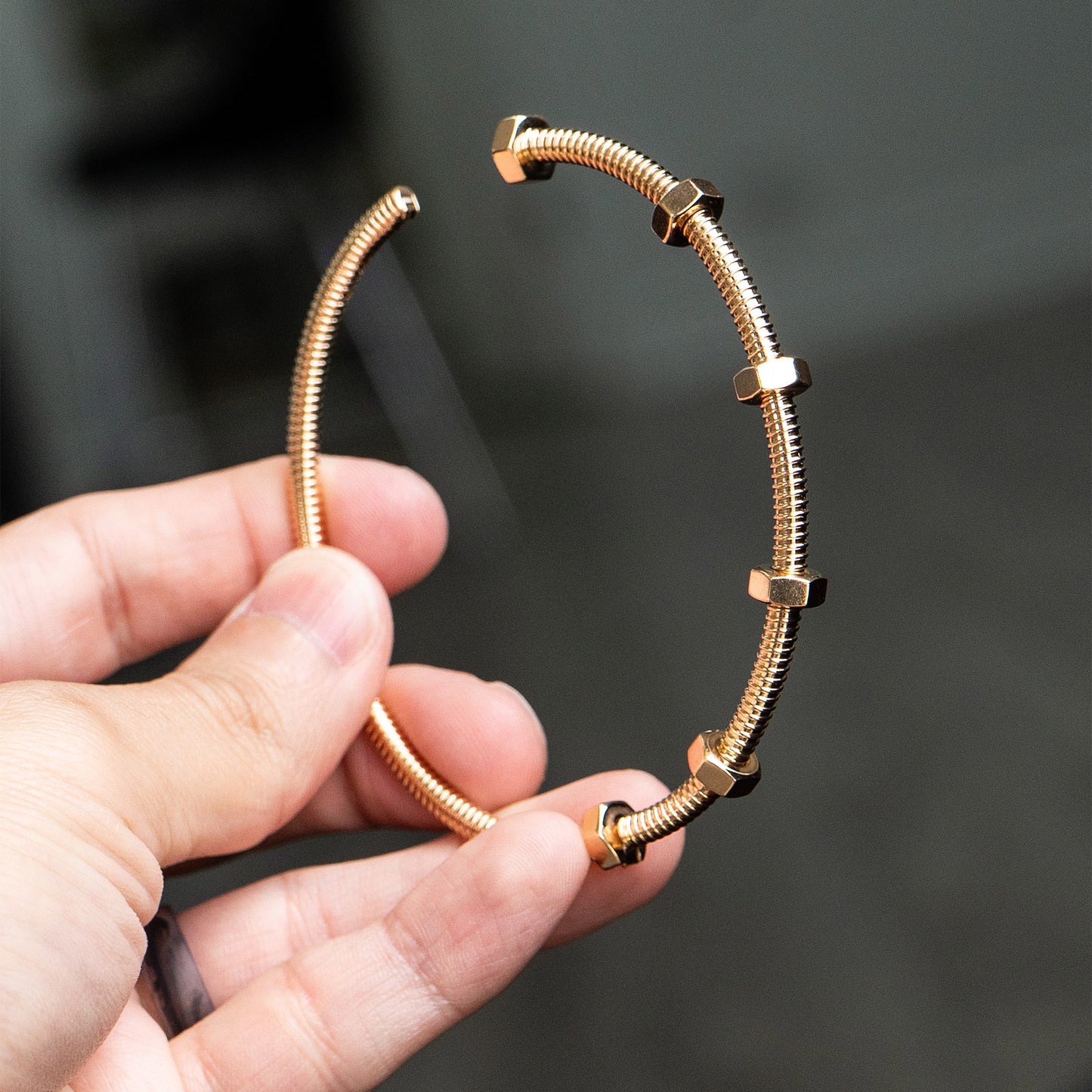 Cartier Size 19 Rose Gold Ecrou De Cartier Bangle Bracelet