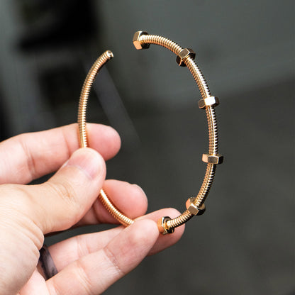 Cartier Size 19 Rose Gold Ecrou De Cartier Bangle Bracelet