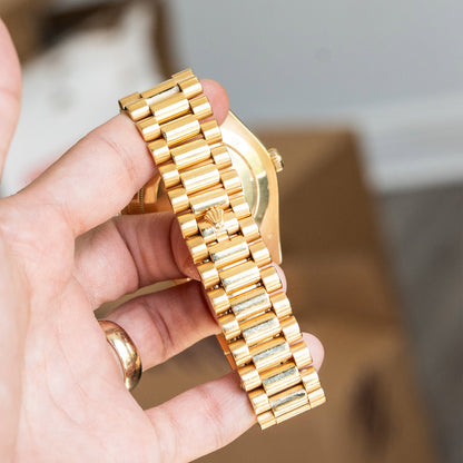 Pre-owned 218238 Day-Date Yellow Gold Presidential Watch