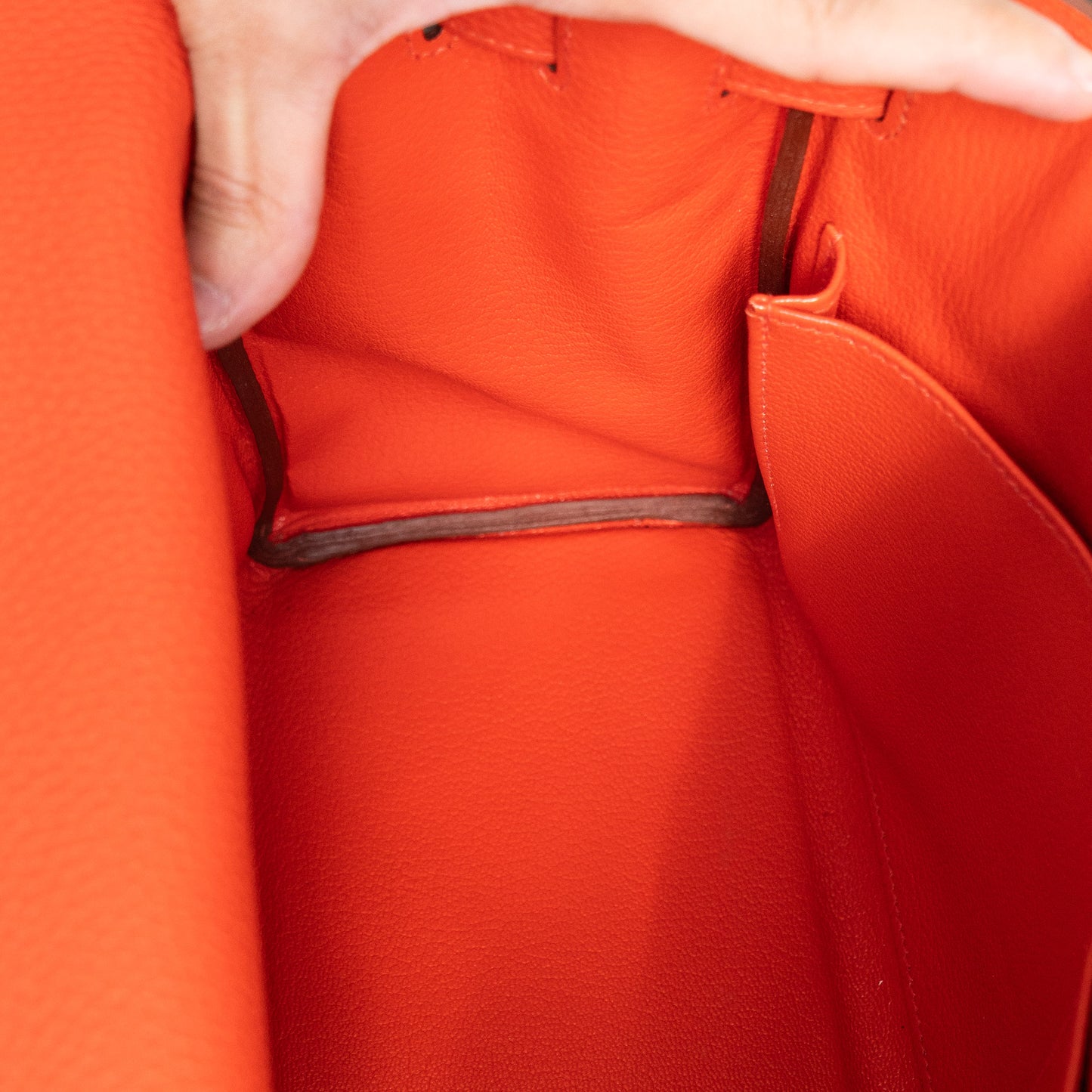 Hermes Kelly 32 Retourne Orange Handbag