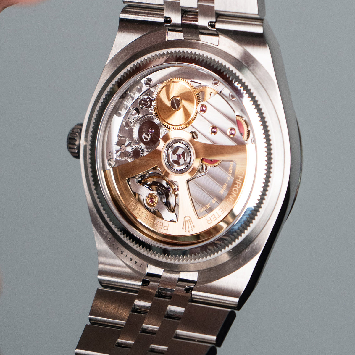 Pre-Owned Rolex 127334 Land-Dweller White Dial Stainless Steel Watch Full Set