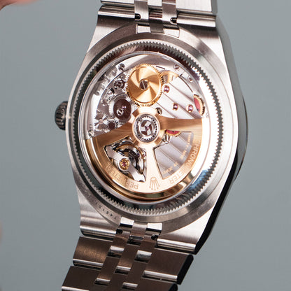 Pre-Owned Rolex 127334 Land-Dweller White Dial Stainless Steel Watch Full Set