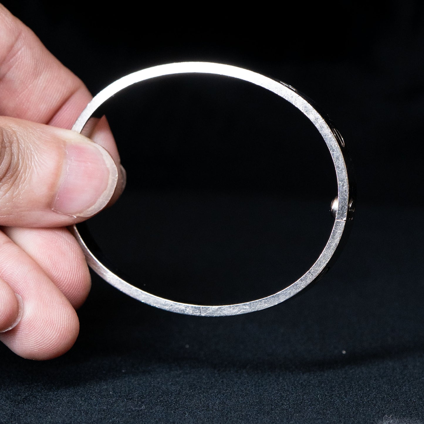 Cartier White Gold Size 16 Love Bangle Bracelet