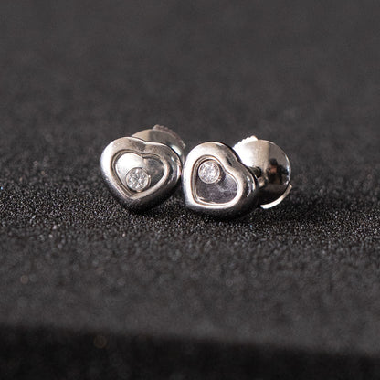Chopard Happy Diamond Heart 18k White Gold Earrings