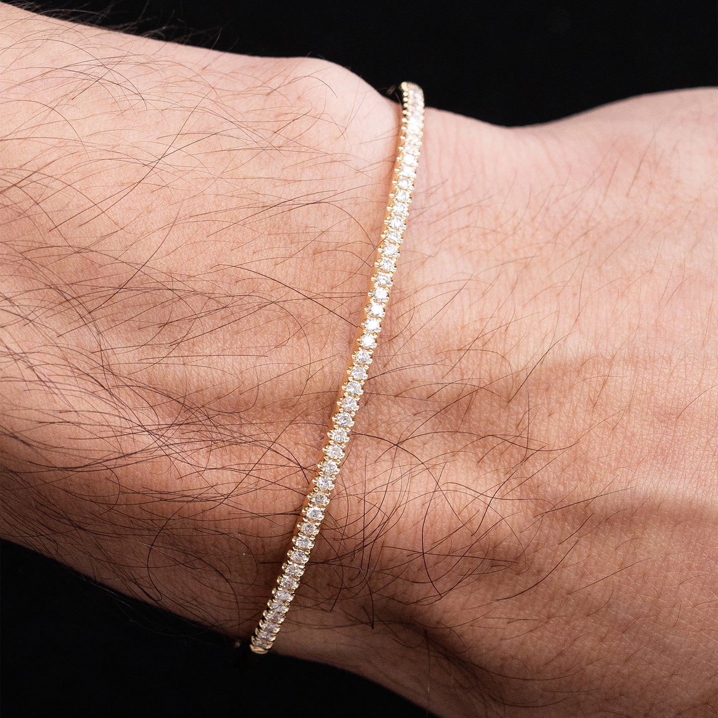 18k Yellow Gold 0.50ctw Diamond Bangle Bracelet