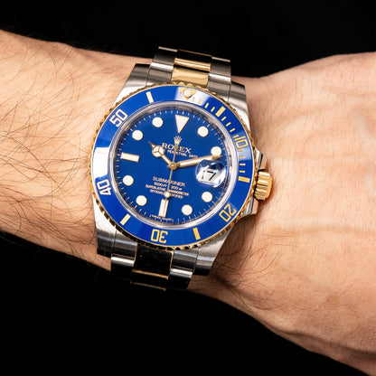 Rolex 116613LB Submariner Blue Dial Two Tone Watch