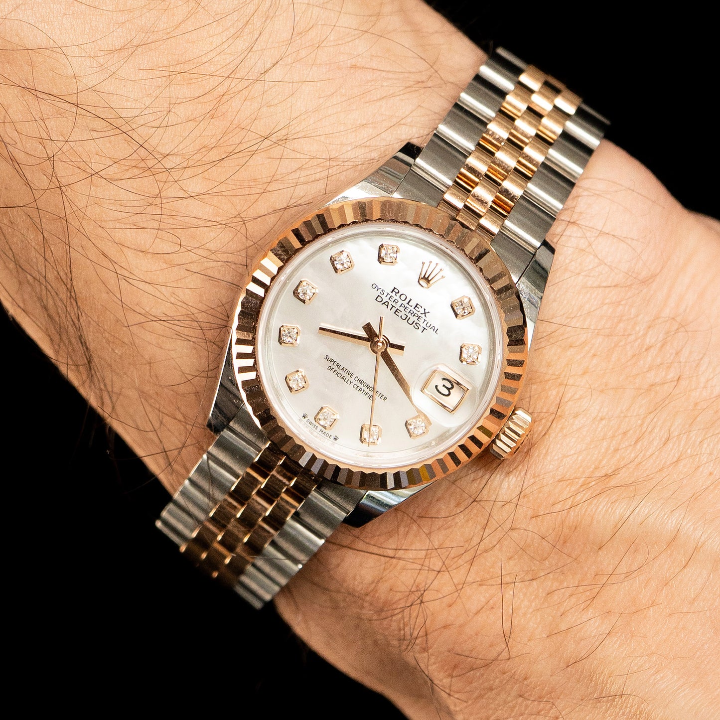 Rolex 279171 Datejust Mother of Peal Diamond Dial Ladies Two Tone Watch