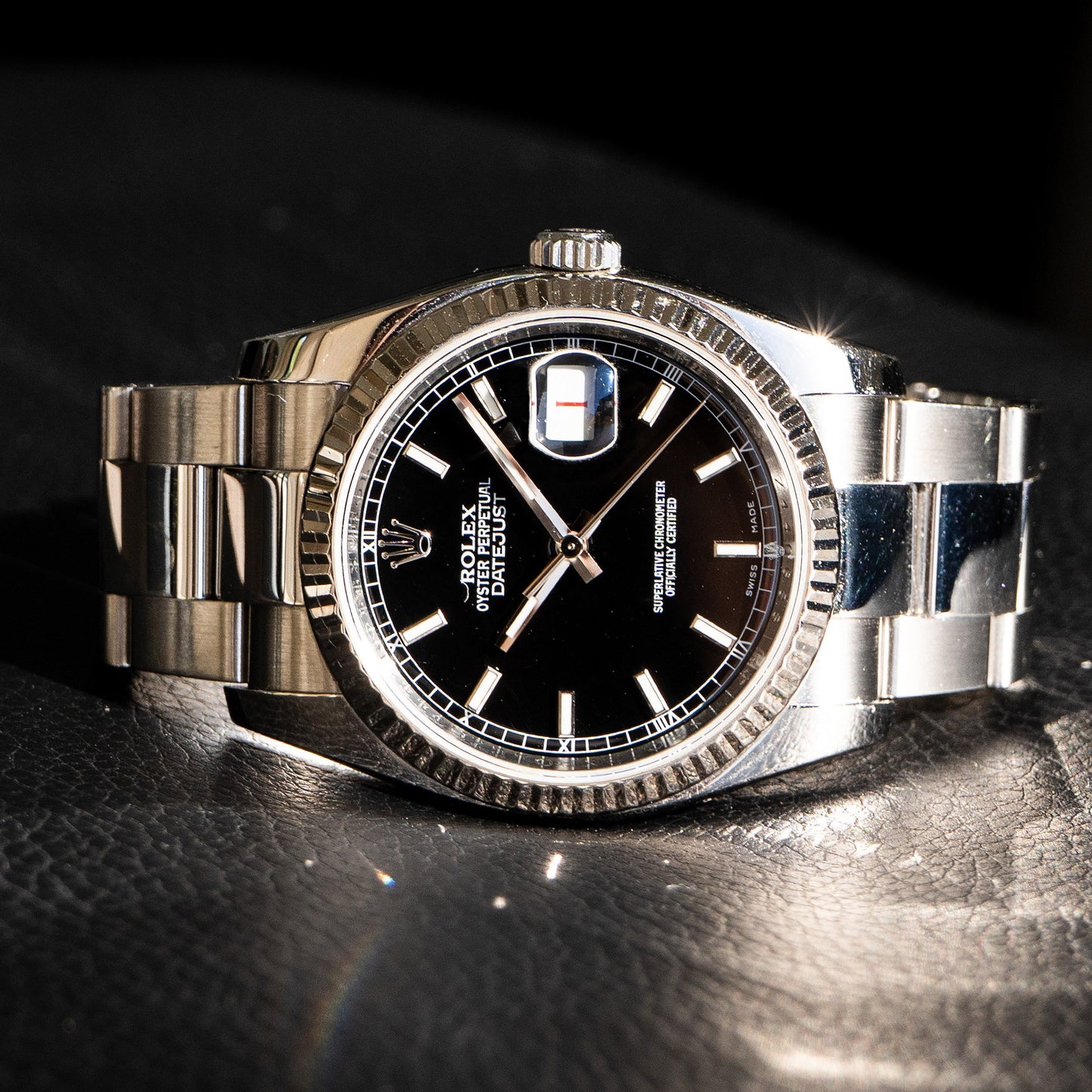 Rolex 116234 Datejust Black Dial Stainless Steel Watch