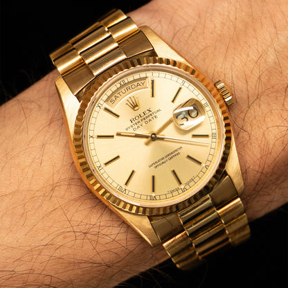 Rolex 18238 Day-Date Double Quick Set Presidential Watch