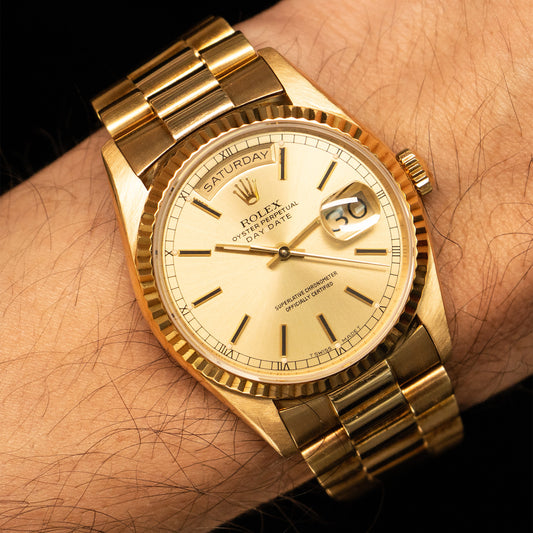 Rolex 18238 Day-Date Double Quick Set Presidential Watch