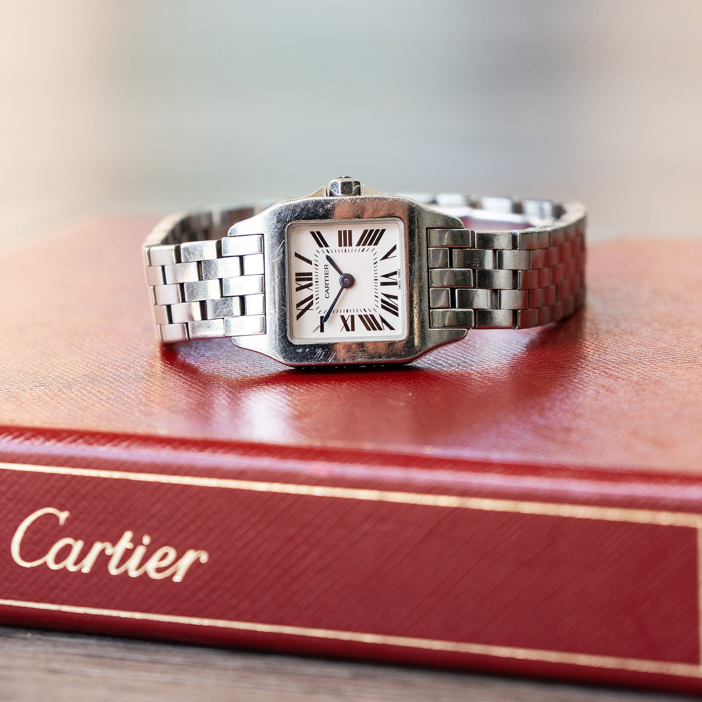 Cartier Santos Demoiselle White Dial Stainless Steel Ladies Watch ...