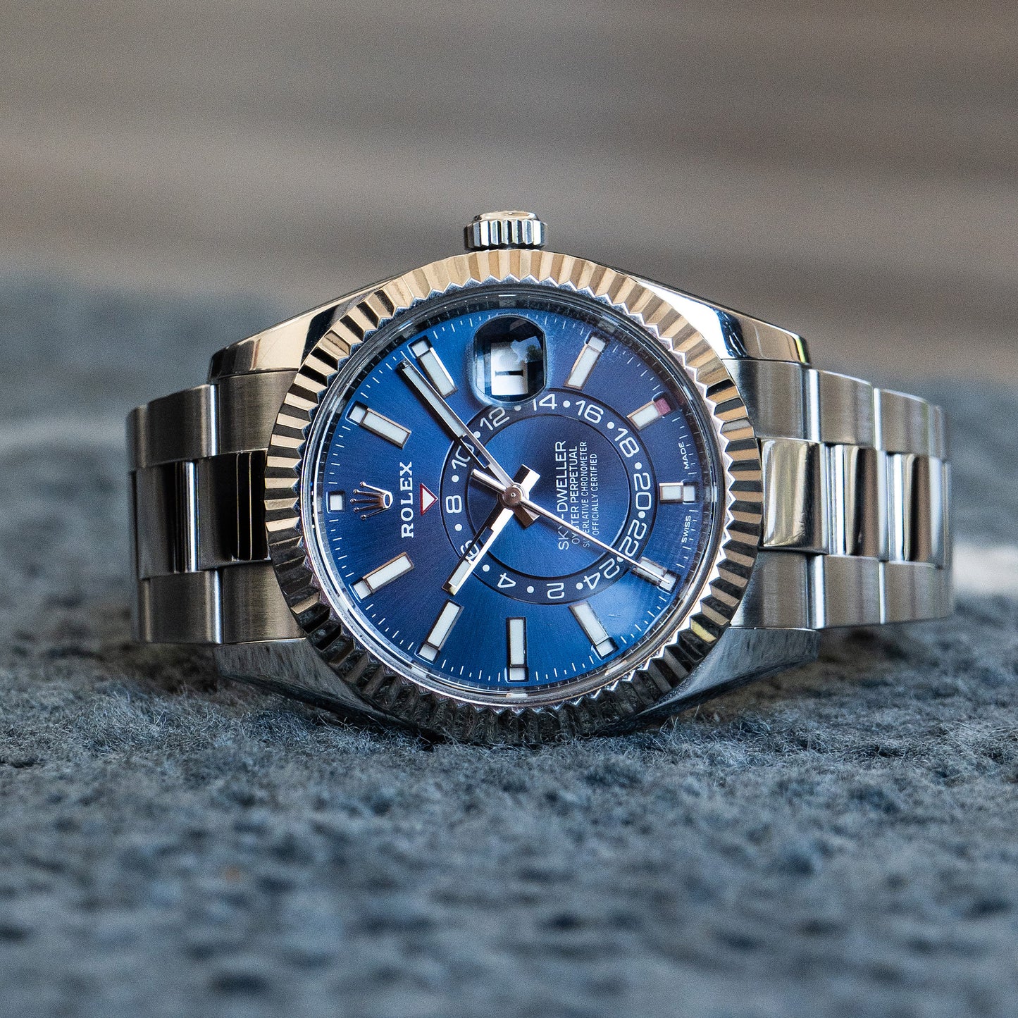 Rolex 326934 Sky-Dweller Blue Dial Stainless Steel Watch