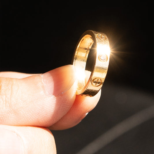 Cartier Single Diamond Yellow Gold Love Ring