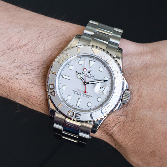Rolex 16622 Yacht-Master Platinum Bezel 40mm Automatic Oyster Watch