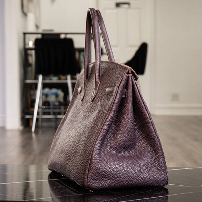 Hermès Birkin 35 Togo Aubergine Purple Handbag