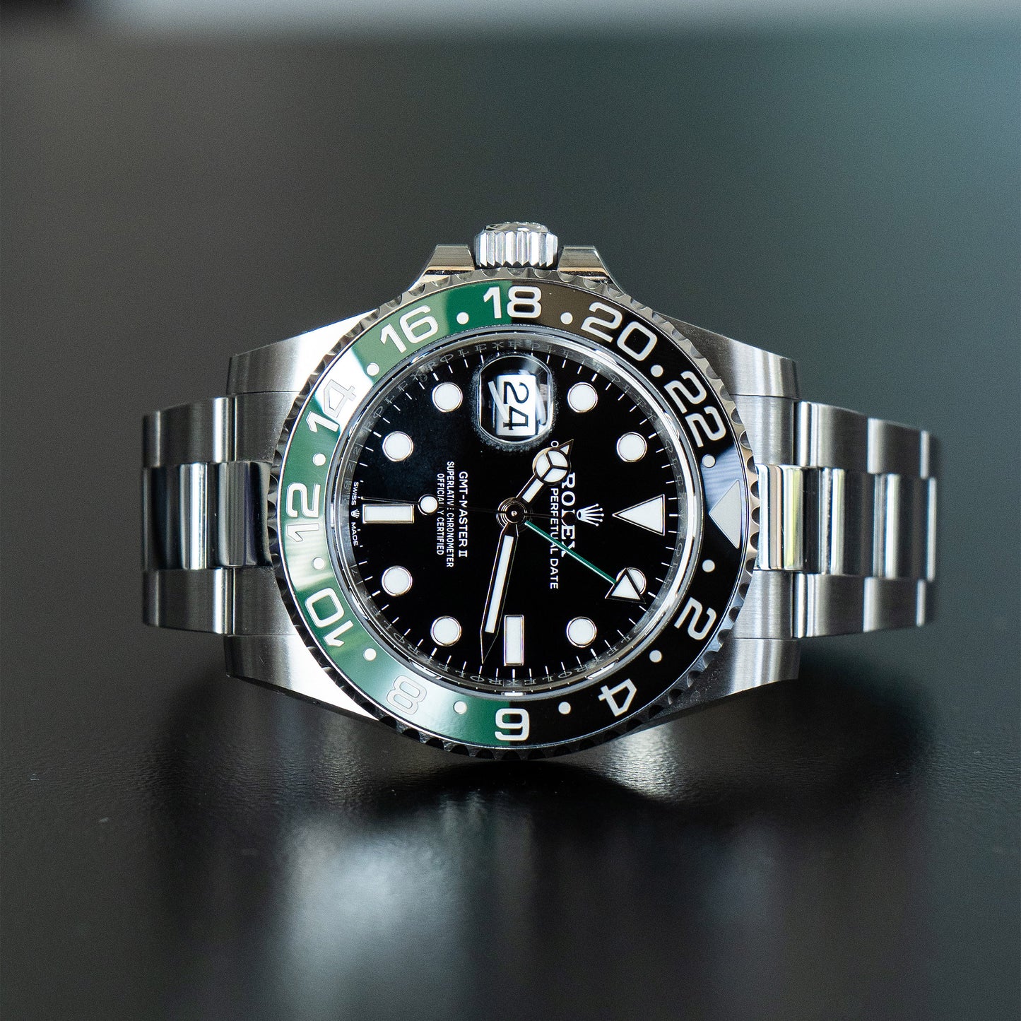 Rolex GMT-Master II "Sprite" 126720VTNR Stainless Steel Black Dial Watch