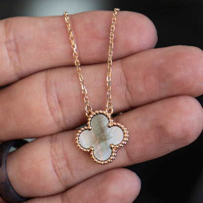 Van Cleef & Arpels 18k Rose Gold Vintage Alhambra Pendant Necklace