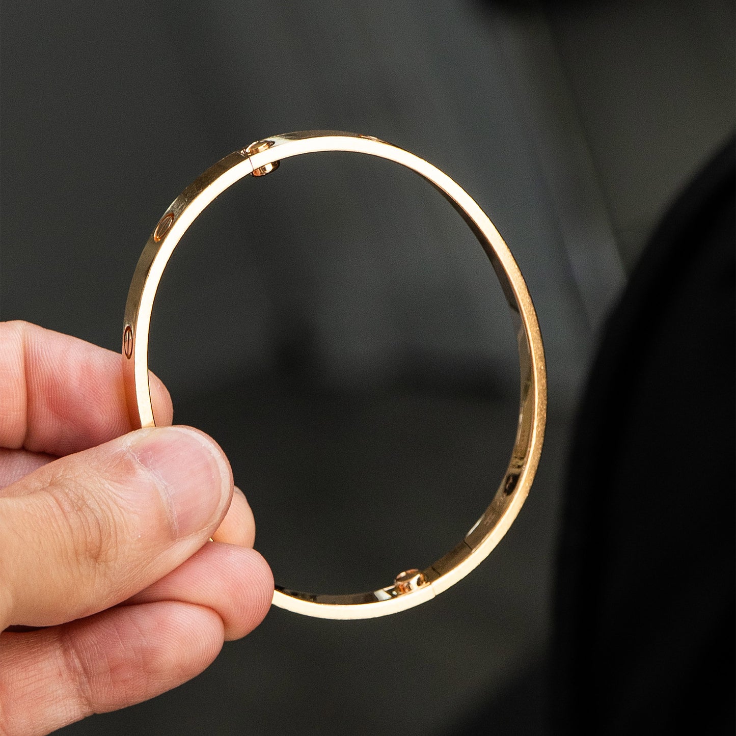 Cartier Size 19 Rose Gold Love Bangle Bracelet