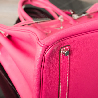 Preo-Owned Hermes Birkin 35 Rose Tyrien Handbag