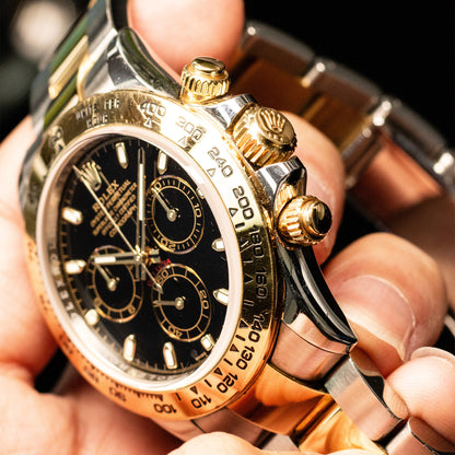 Rolex 116503 Daytona Two Tone Black Dial Watch