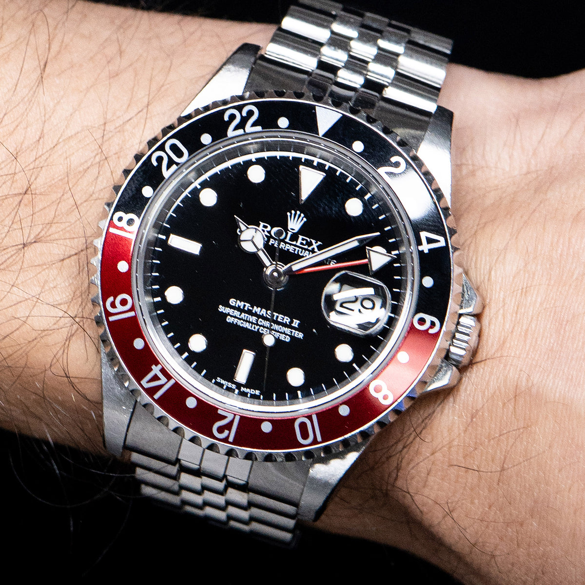 Rolex 16710 GMT-Master II "Coke" Black Dial Stainless Steel Watch