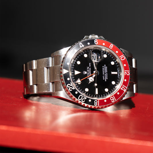 Rolex 16710 GMT-Master "Coke" Stainless Steel Watch 3186 Movement