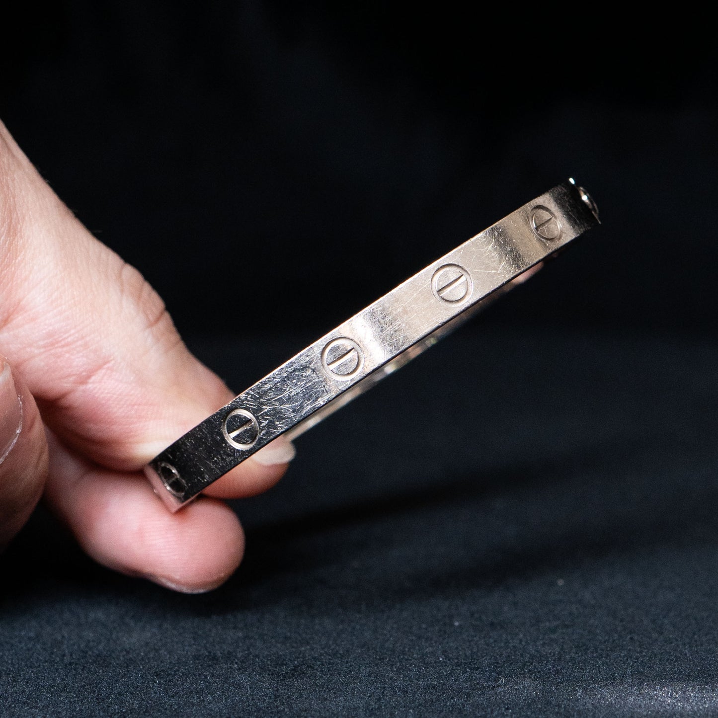 Cartier White Gold Size 16 Love Bangle Bracelet