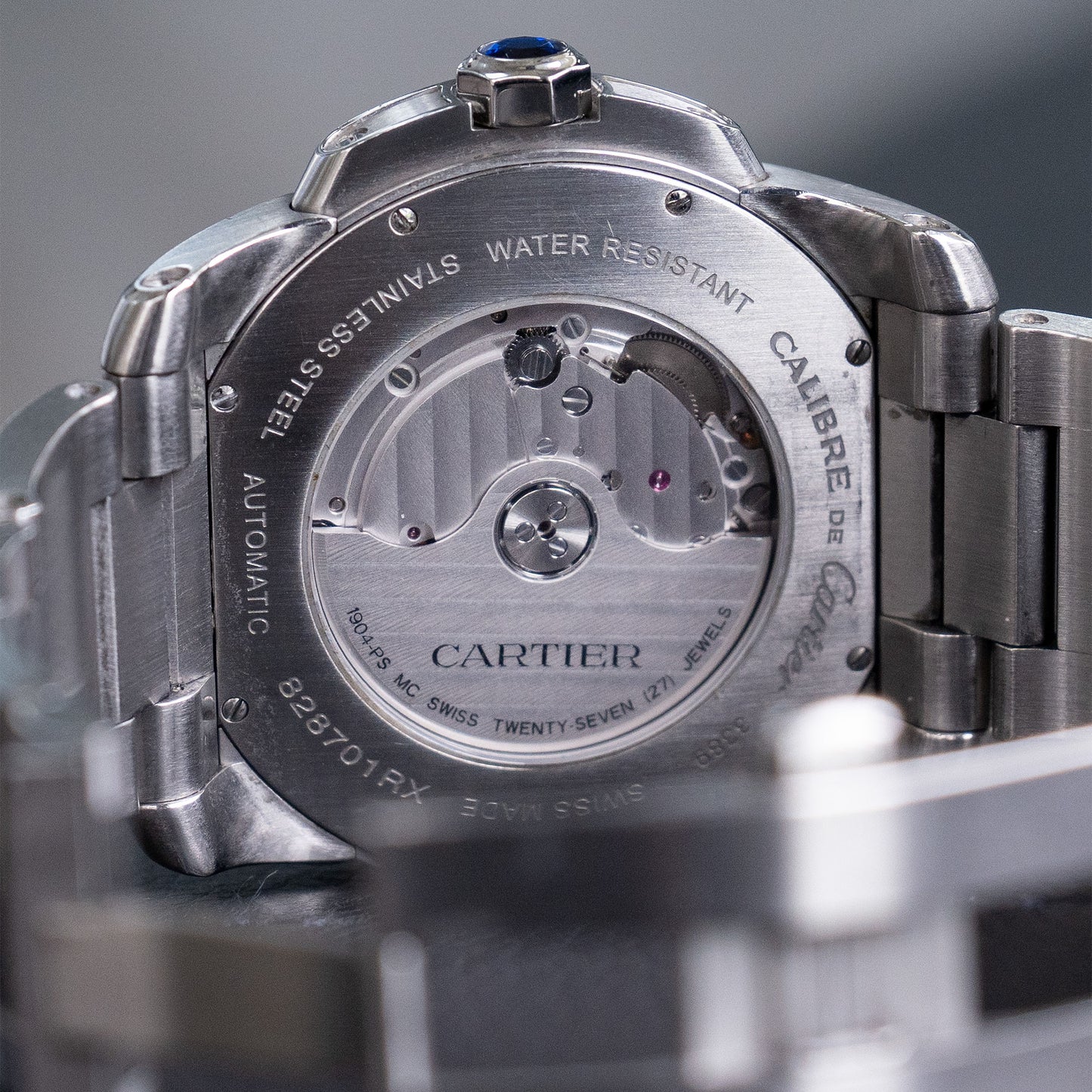 Cartier Calibre de Cartier Black Dial Stainless Steel Watch