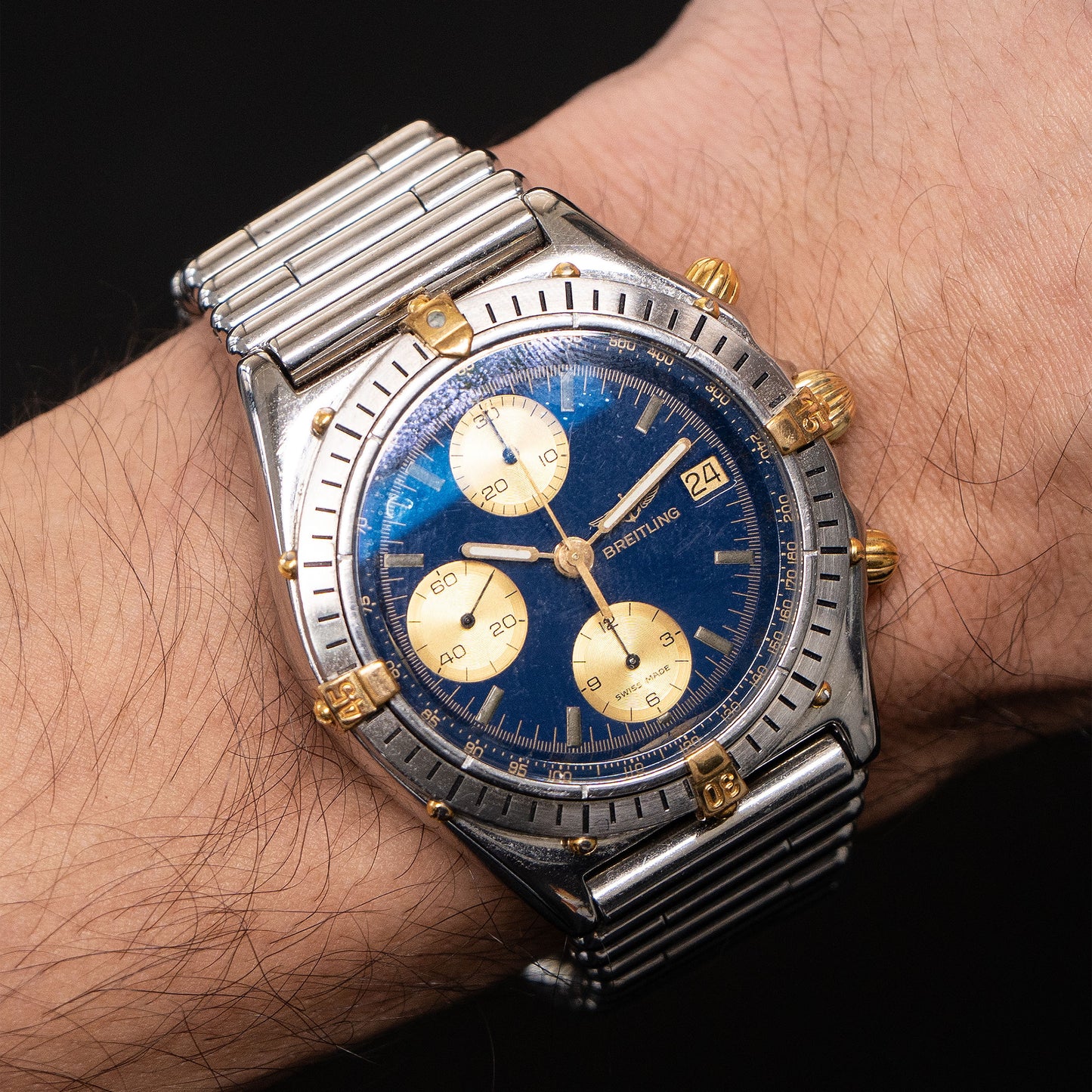 Breitling 81950 Chronomat Blue Dial Stainless Steel Watch