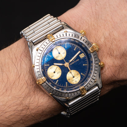 Breitling 81950 Chronomat Blue Dial Stainless Steel Watch